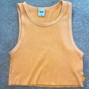 Aritzia TNA XS cropped orange tank